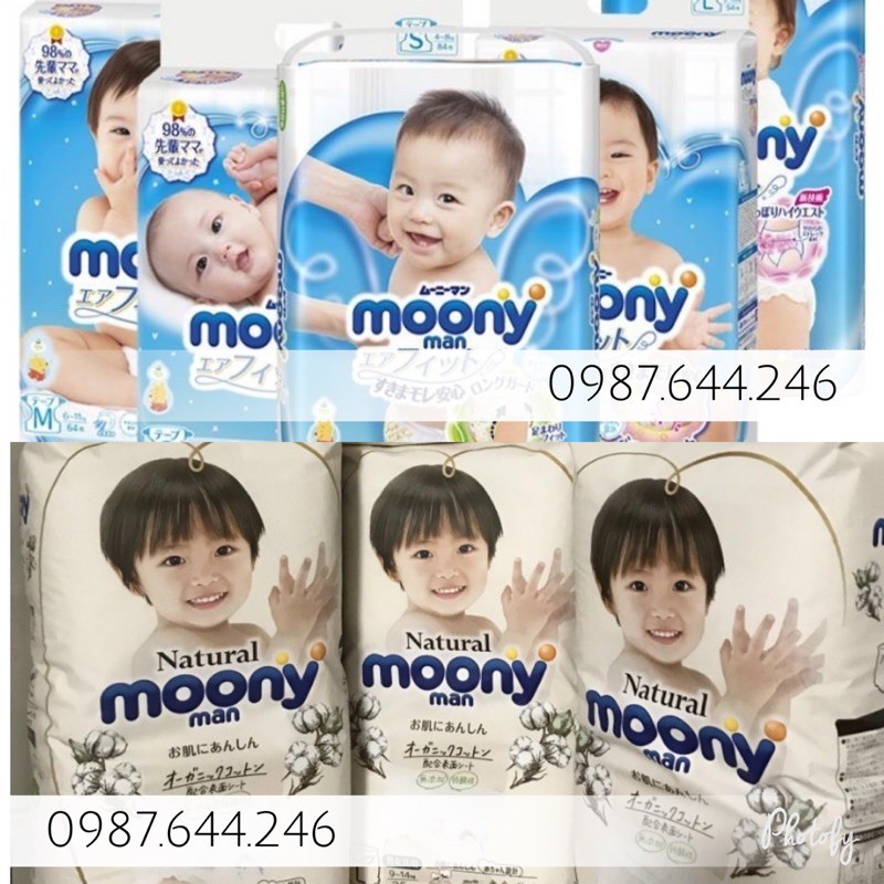 BỈM DÁN/QUẦN MOONY CÁC SIZE Nb90/S84/M64/M58/L54/L44/XL38/XXL26