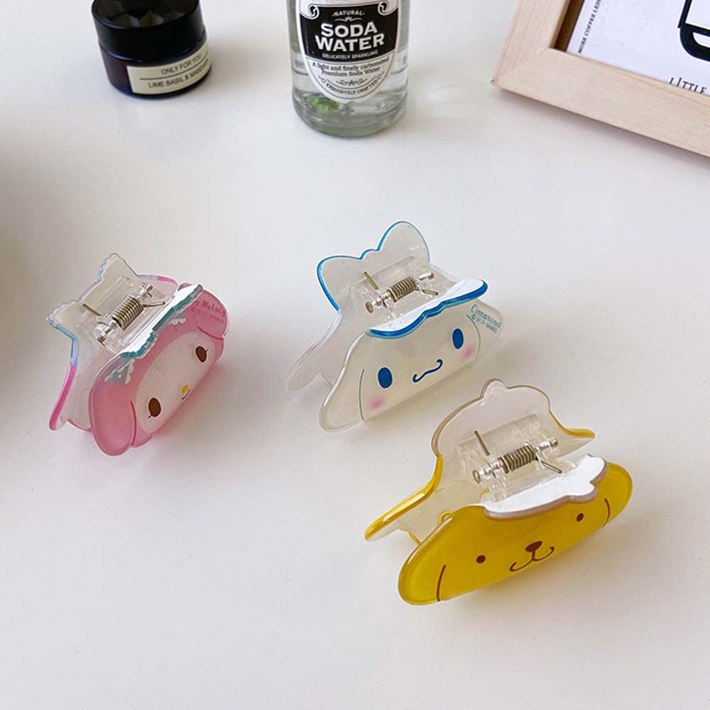 Kẹp tóc acrylic họa tiết mèo hoạt hình dễ thương tùy chọn màu sắc cho nữ