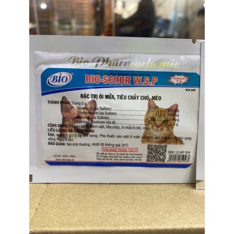 Men tiêu hoá hỗ trợ đường tiêu hoá cho chó gói 5g