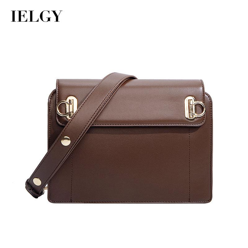 Túi đeo vai IELGY cỡ lớn có khóa tròn chất lượng cao thời trang cho nữ