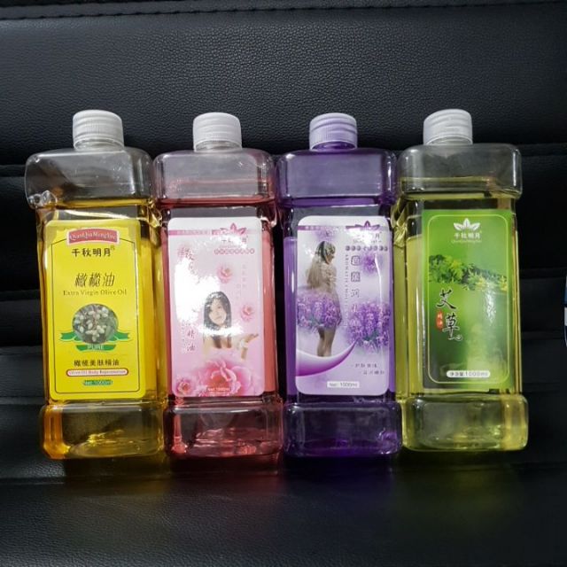 Dầu Massage Body Chai 1000ml Có Vòi Xit Hương Lavender,Oliu,Trà xanh, Hoa Hồng v.v