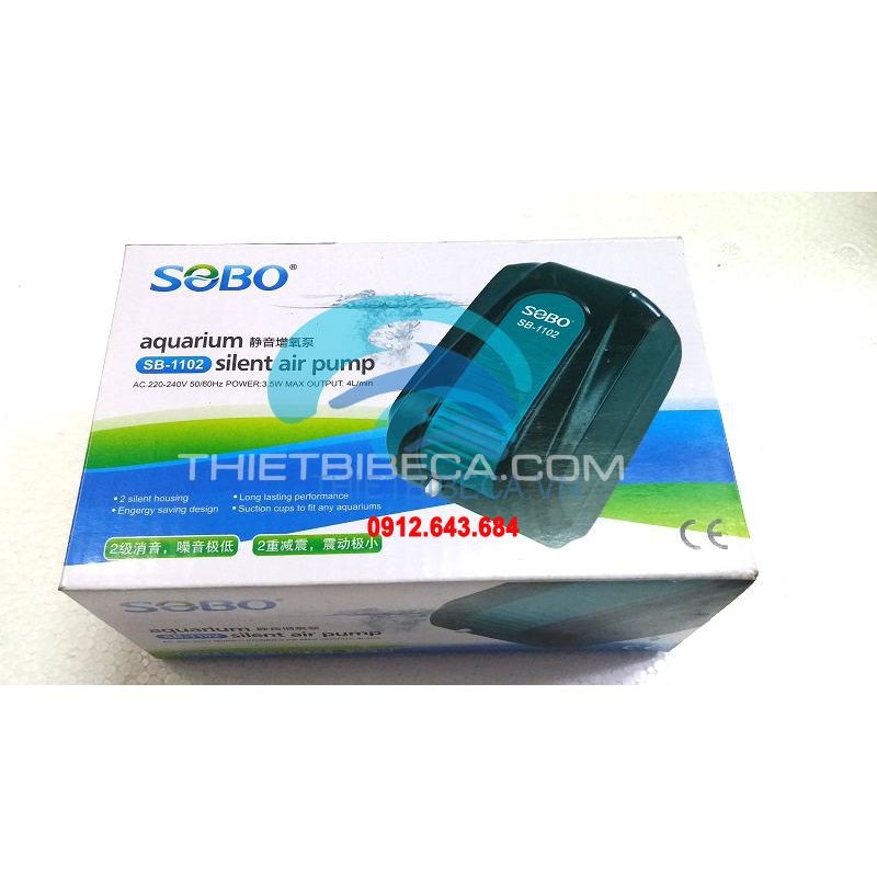 Máy sủi 1 vòi chạy êm SOBO SB-1102 ( tặng kèm 1 bộ dây quả sủi )