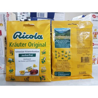 Kẹo thảo mộc Ricola hương tự nhiên 75g