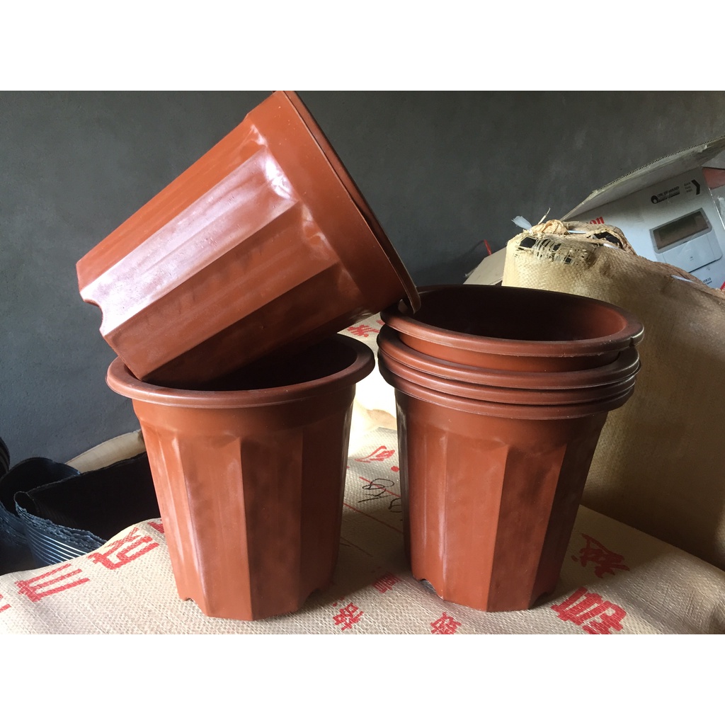 5 CHẬU NHỰA TRỒNG CÂY MÃ #E300 (BẠT PHỦ ĐẤT CHỐNG CỎ MỌC, BẦU KHAY TÚI ƯƠM...)