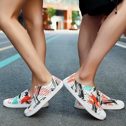 Giày nhựa đi mưa native giới tính hoa văn vệt sơn relax SHINNATIVE19 khuyến mãi kèm theo 2 jibitz, st