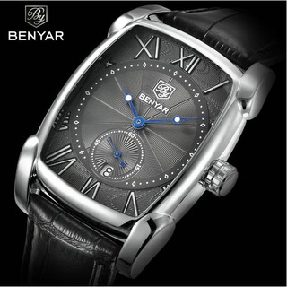 Đồng hồ nam dây da Benyar cao cấp