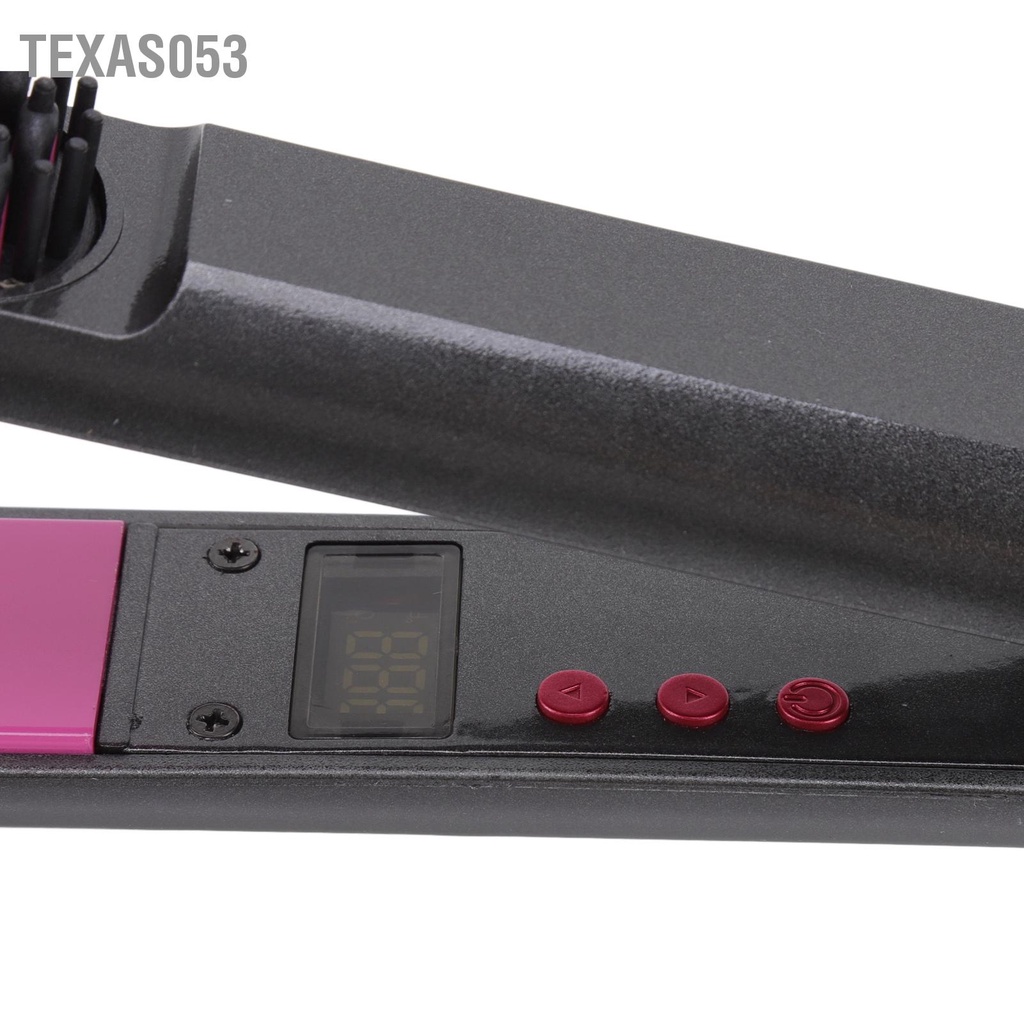 Texas053 Máy Duỗi Tóc 3 trong 1 Có Lược Điện Tạo Kiểu Đa Năng Bàn ủi Chống Da Đầu Mượt 110‑240V