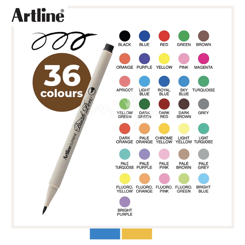 Bộ bút đầu cọ ARTLINE supreme brush pen full 36 màu