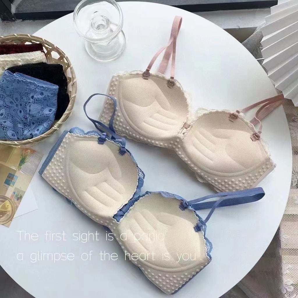 Áo ngực đệm dày chất ren - Áo lót nữ không gọng quyến rũ nâng ngực VALICA A5464