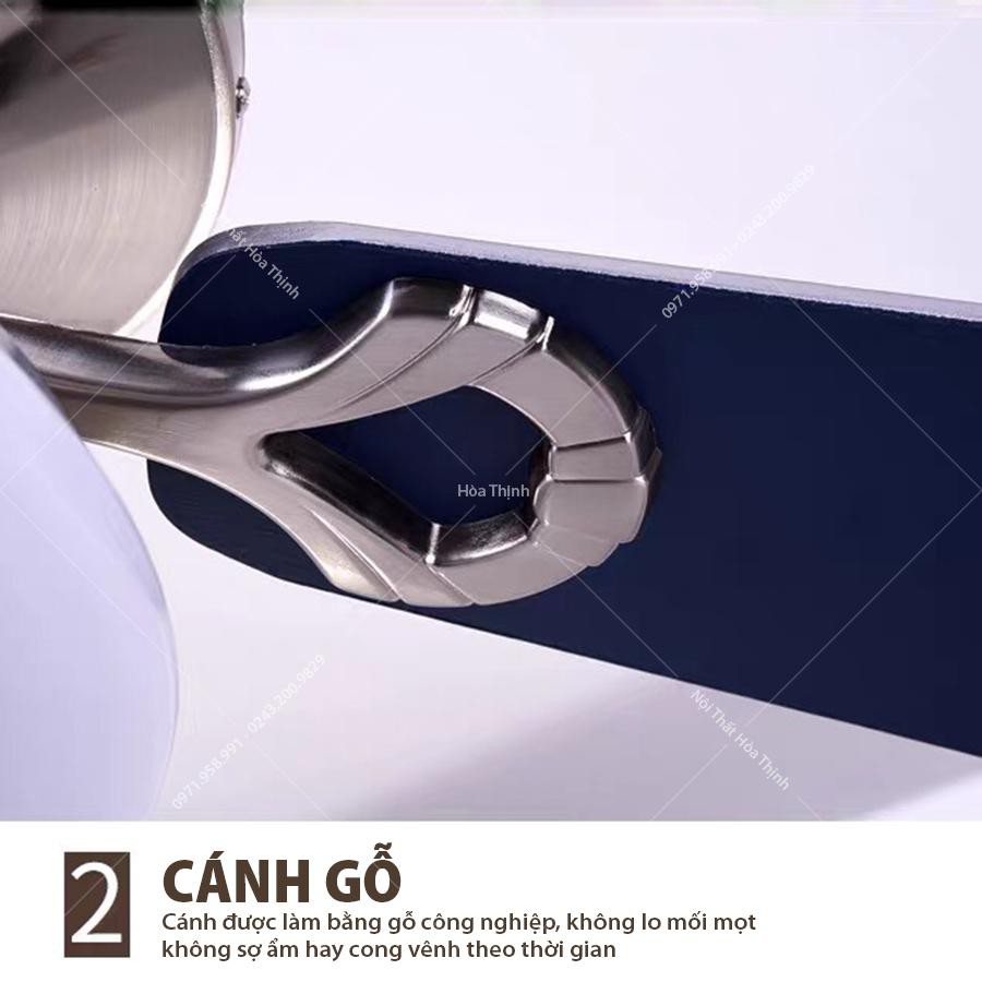 (Bảo hành 5 năm- Free ship) Quạt trần đèn cánh xanh Classic Blue,lắp đặt phòng ngủ phòng khách mẫu mới nhất | BigBuy360 - bigbuy360.vn
