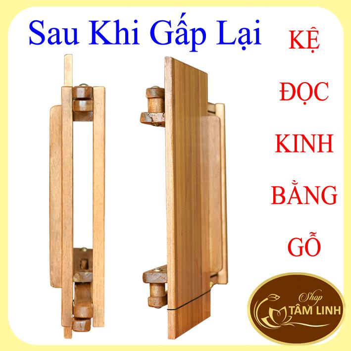 Kệ tụng kinh ,kệ đọc sách gỗ tự nhiên 100%  gấp gọn sau khi sủ dụng.