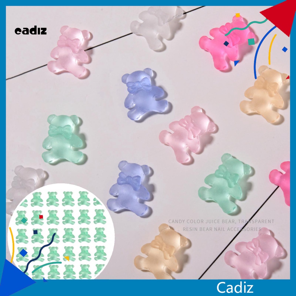 [Hàng mới về] Phụ kiện hình gấu dùng trang trí móng tay nghệ thuật cho nữ