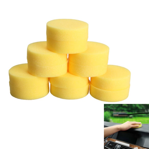 1 Mút Xốp Tròn Đánh Bóng Xe Hơi / Kính / Tàu Thuyền Màu Vàng Tiện Dụng