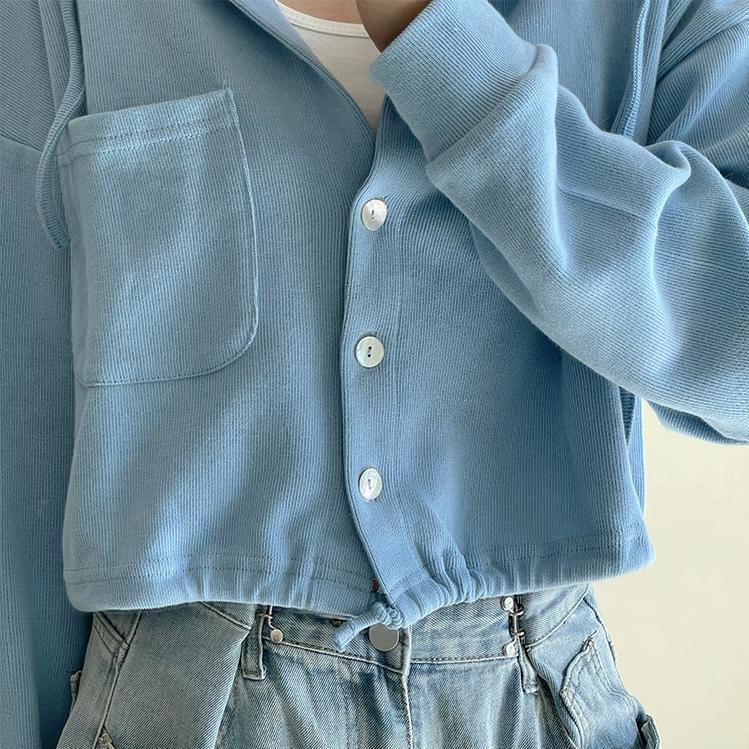 Áo Khoác Cardigan Mỏng Dáng Rộng Có Mũ Trùm Đầu Thời Trang Xuân Thu Mới