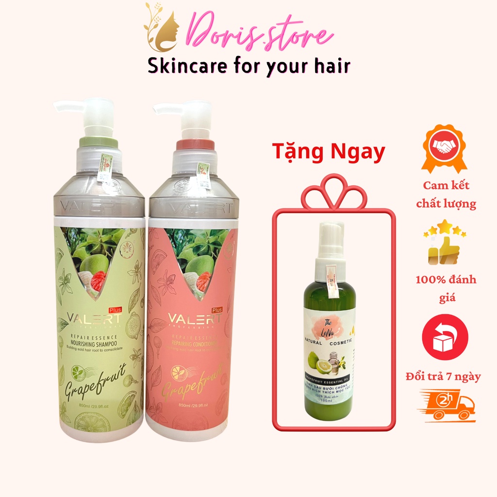 Combo Dầu gội bưởi - dầu xả bưởi Grapefruit 850ml chống rụng kích mọc tóc Chính Hãng Mẫu Mới 2022 tặng kèm xịt bưởi LENA