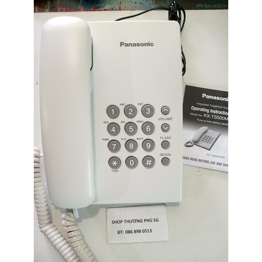 Điện thoại bàn Panasoni c KX-TS500MX - Màu trắng