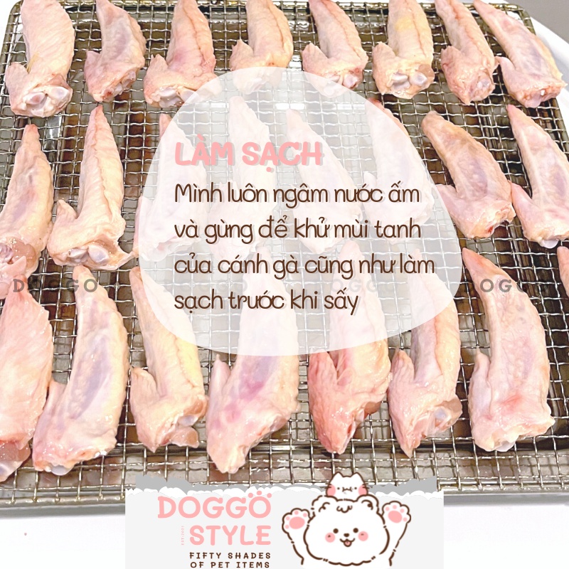Treat Bánh Thưởng Cho Chó Chóp Cánh Gà Sấy Khô DOGGO Homemade Không Chất Bảo Quản 50G 100G Thức Ăn Cho Chó Thú Cưng