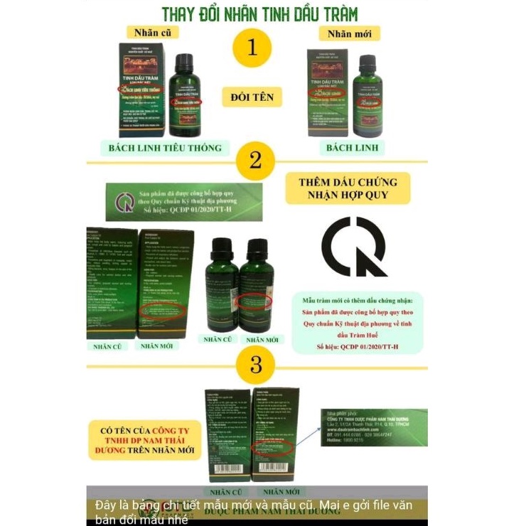 ✅CHÍNH HÃNG✅ TINH DẦU TRÀM  BÁCH LINH TIÊU THỐNG