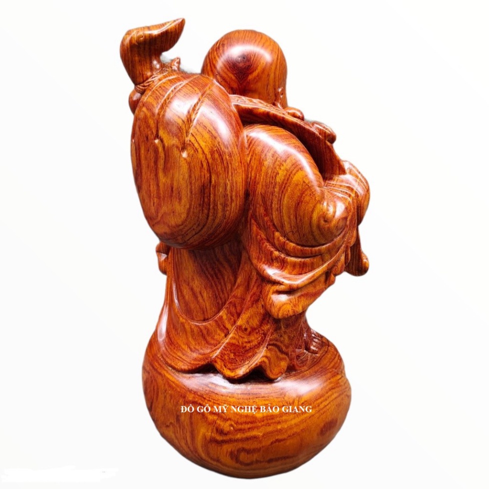 Tượng phật di lặc tài lộc gỗ hương cao 40 cm