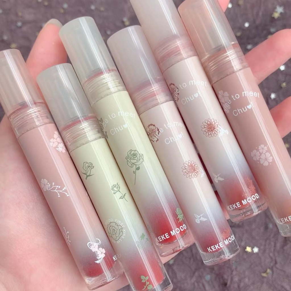 Son Bóng Dưỡng Ẩm Chống Nước Hiệu Ứng Gương Họa Tiết Hoa