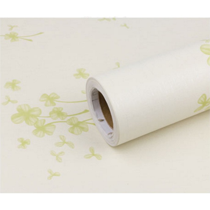 Cuộn 10m giấy dán tường hao ba cánh xanh khổ rộng 45cm