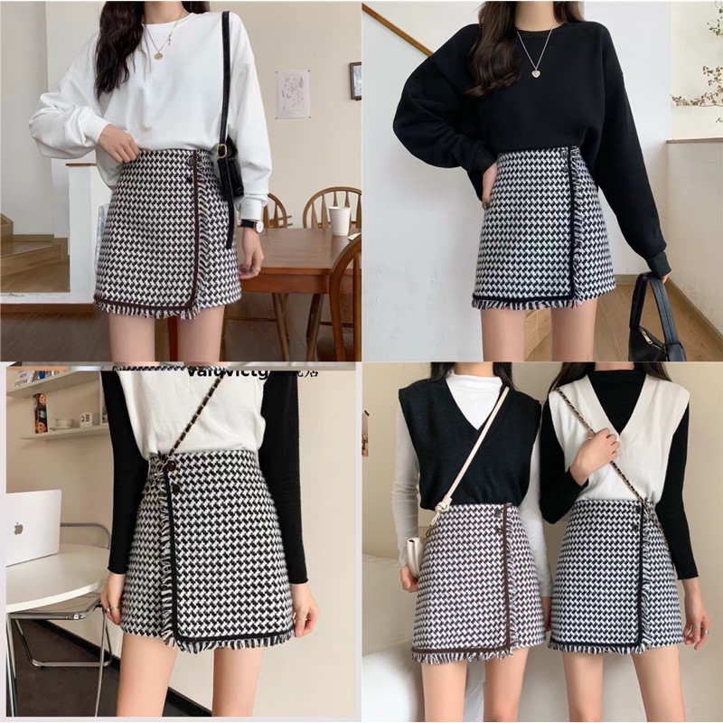 Chân váy dạ ngắn - dài hoạ tiết nhiều kiểu style | BigBuy360 - bigbuy360.vn