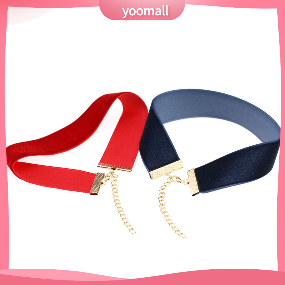Vòng Cổ Choker Bằng Nhung Mềm Bản Rộng Phong Cách Gothic Thời Trang