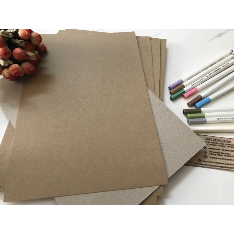 10 TỜ GIẤY KRAFT A5 ĐL 250 GSM LÀM BÌA- LÀM THIỆP