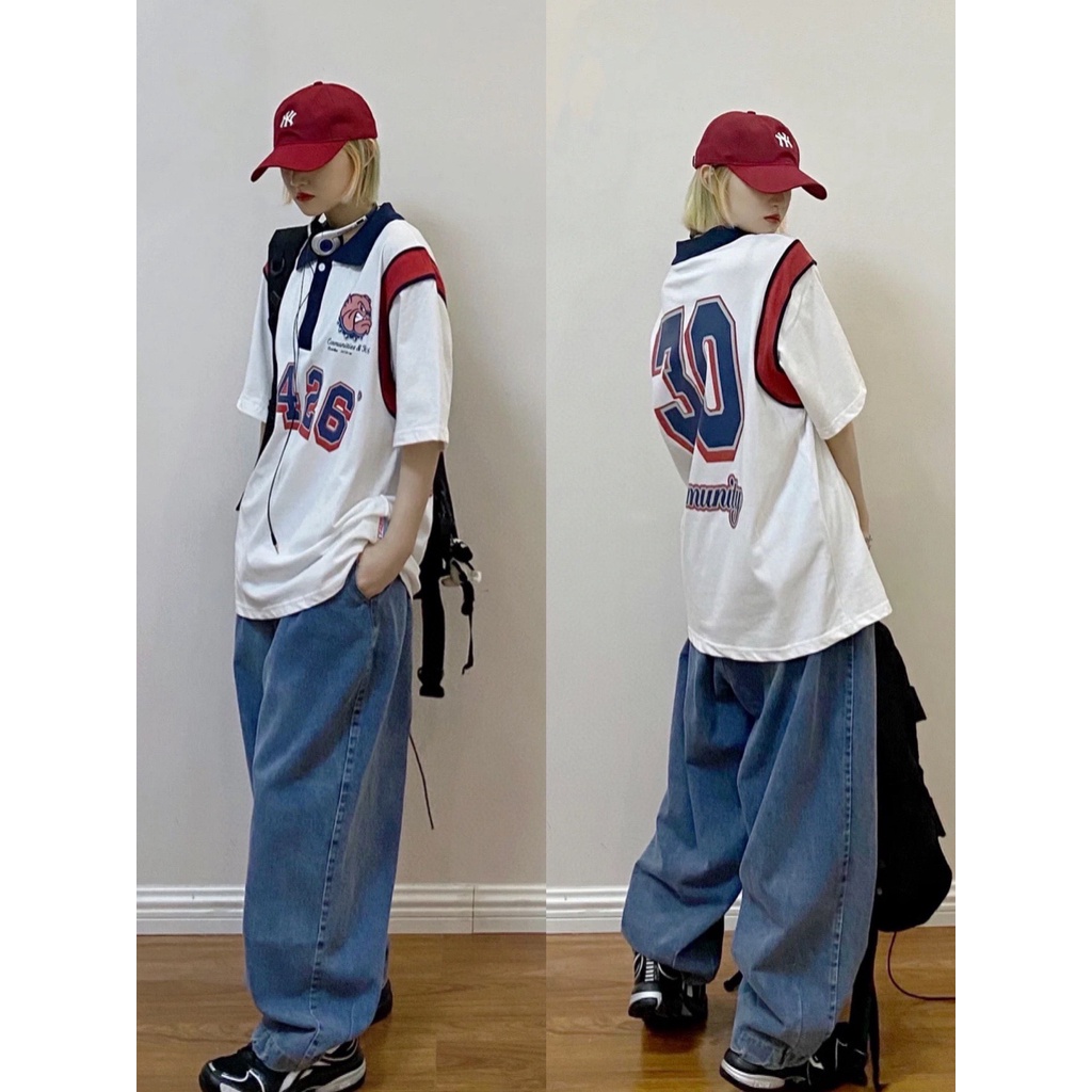 Áo POLO Cổ Bẻ In F248 Cặp Đôi Fom Rộng Thoải Mái , Cotton Hàn Cao Cấp Thoải Mái Hoạt Động Mã TEEN234