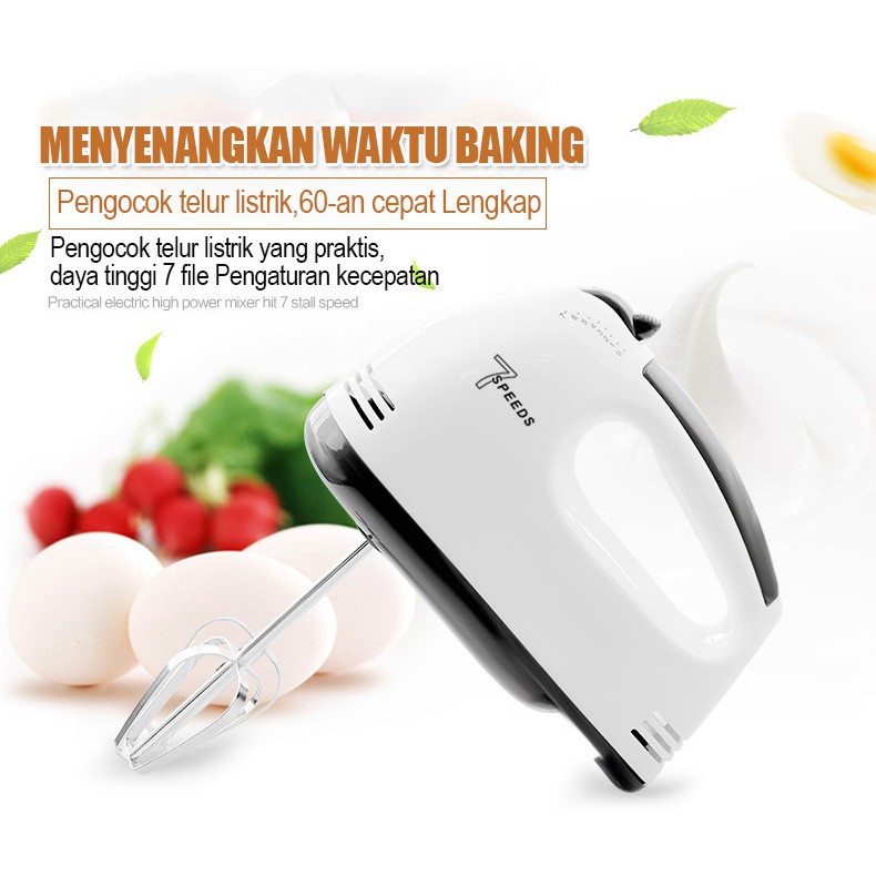 Máy Trộn Bột Bánh Mì Cầm Tay Mini H683 7 Tốc Độ Đa Năng