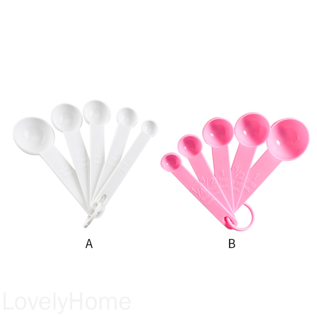 Set 5 thìa đo lường gia vị diy bằng nhựa tiện dụng dành cho nhà bếp