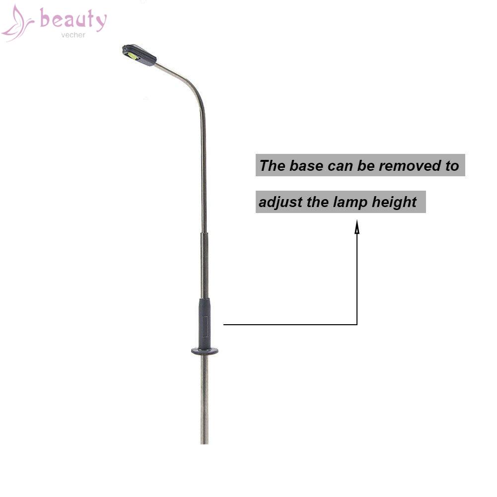 [BEAUTY-]Lamp Post LEDs Metal Model Railway Layout Single Head Street Lights Train Lamp