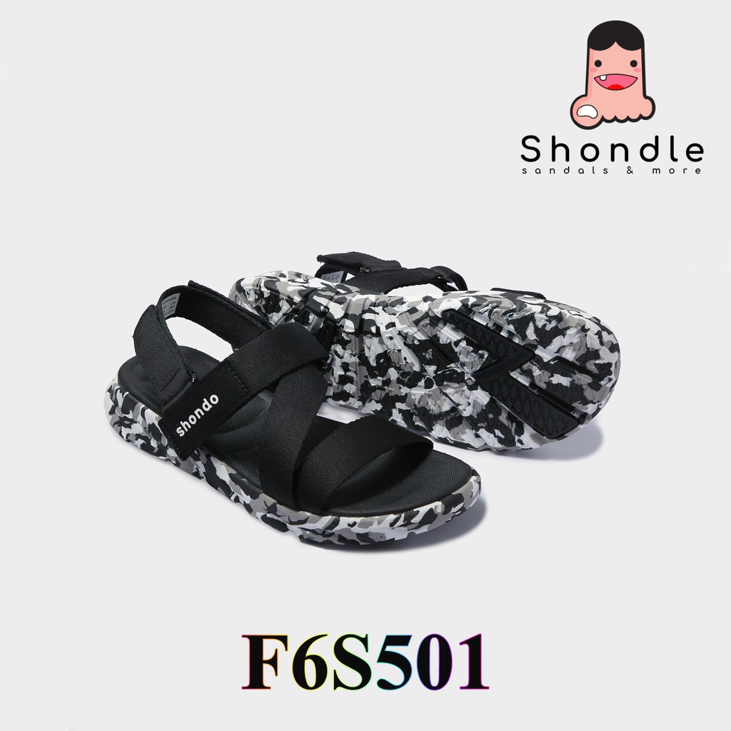 Giày Sandals Shondo Shat F6 Sport Camo Đen [Chính Hãng][BH 1 Năm]