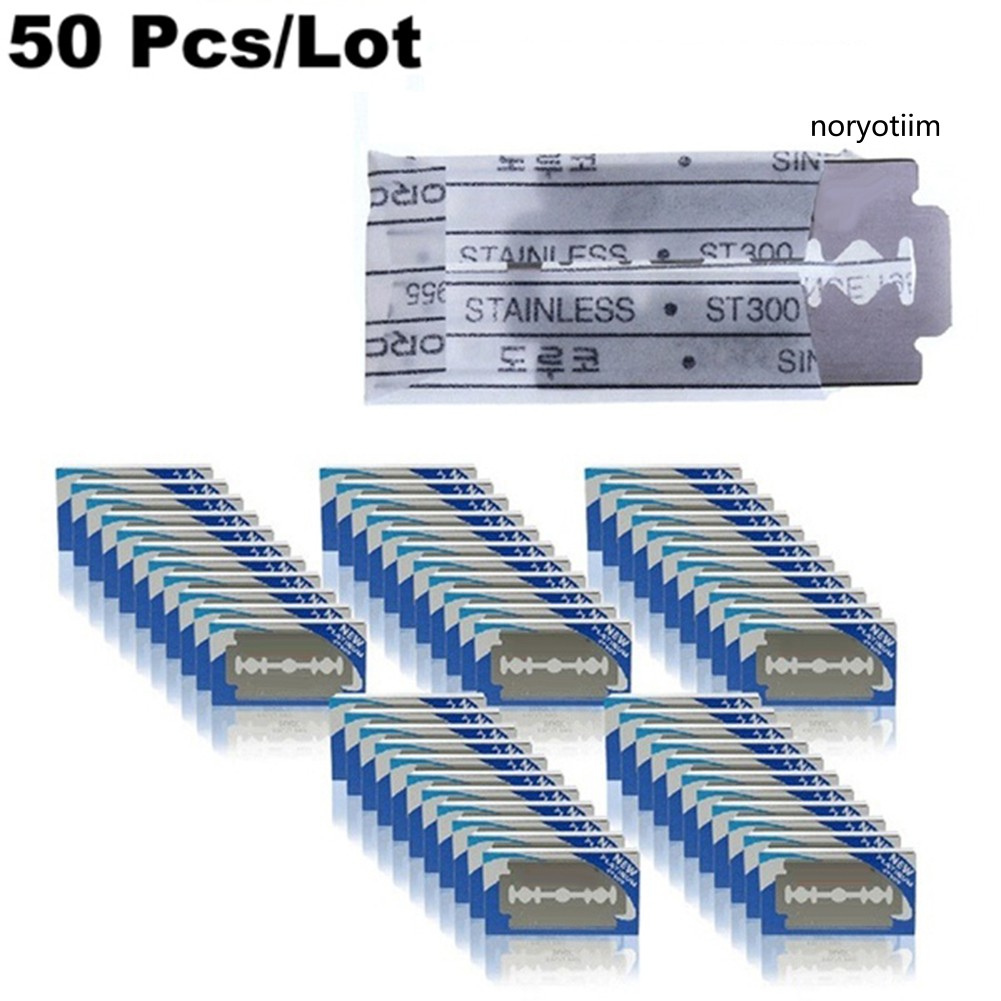 [Hàng mới về] Set 20/50 lưỡi dao lam tỉa lông bằng thép không gỉ chất lượng cao tiện dụng | BigBuy360 - bigbuy360.vn