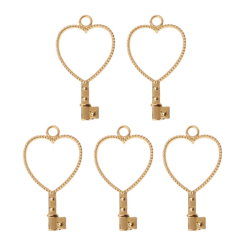 Set 5 Mặt Dây Chuyền Resin DIY Dạng Hở Lưng