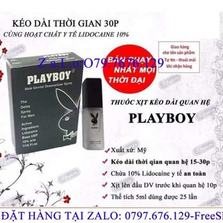 (Che tên sản phẫm khi giao hàng) Chai xịt Play Boy hương bạc hà