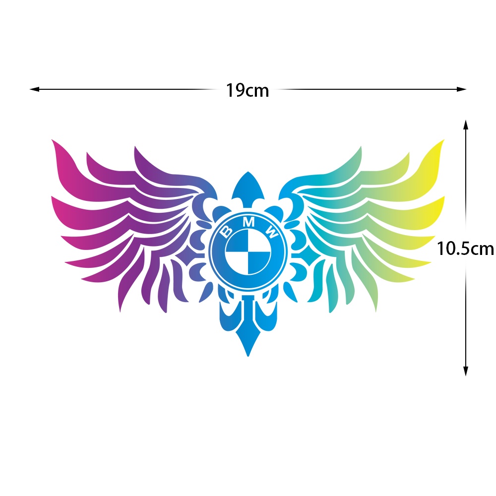 Cánh Sticker Biểu tượng BMW Laser Decal Phụ kiện xe máy Dán xe