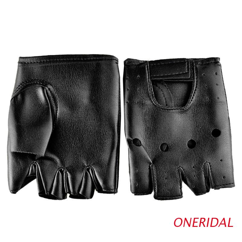 Găng Tay Da Hở Ngón Chống Trượt Cho Nam