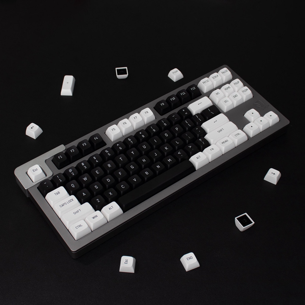 Bàn Phím Cơ 150 Phím ISO 7U Màu Trắng Đen Cho Bàn Phím Cơ GMMK Pro RK61