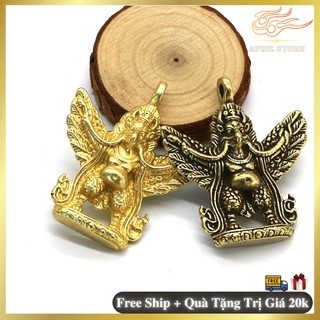 ️🏆️🏆️Tượng Phong Thủy -  Móc Khóa - Mặt Dây Chuyền Bằng  Đồng Thau Nguyên Chất Họa Tiết Đại Bàng Tây Tạng 2 Màu