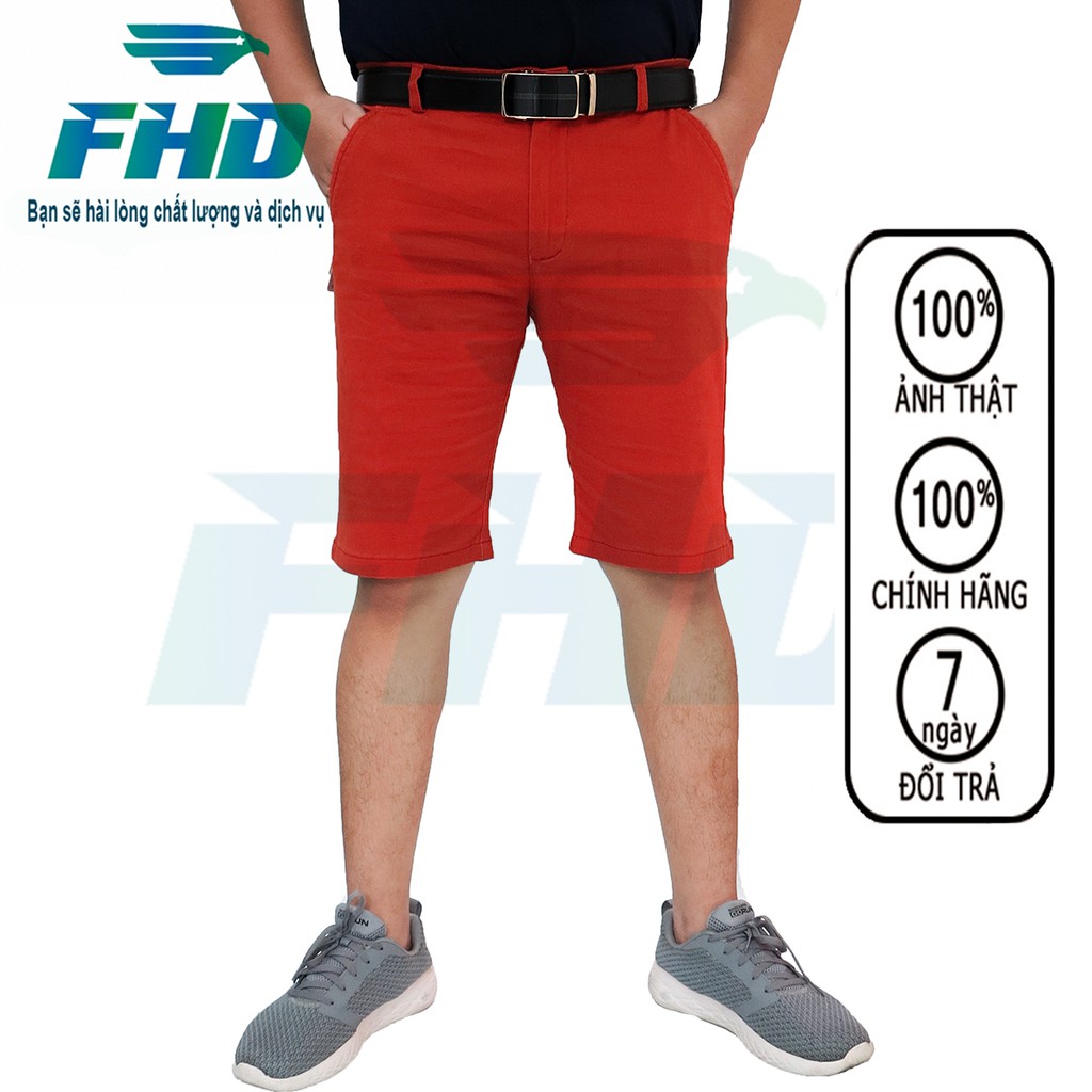 Quần short kaki dây kéo form suông hàng đẹp chuẩn xuất khẩu FHDQ003