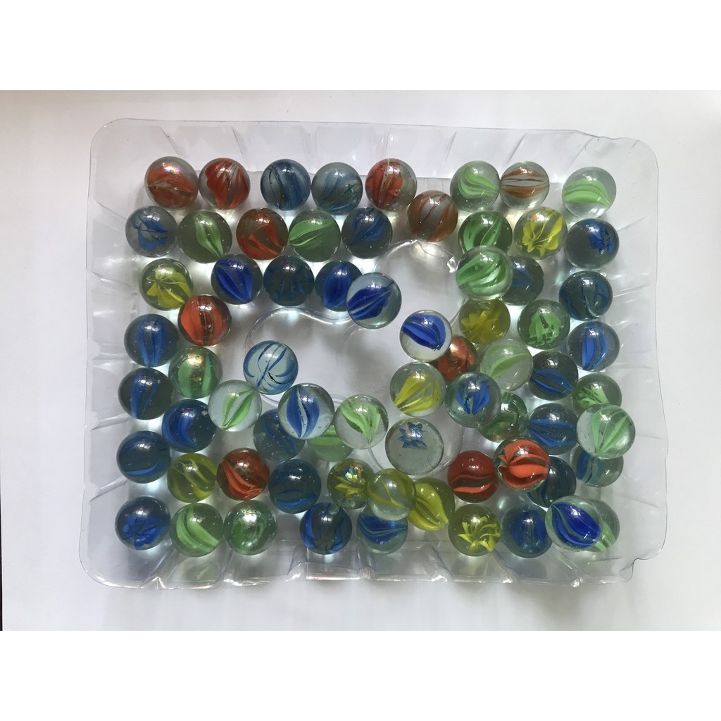 BI VE 8 KHÍA ĐỦ MÀU SIZE 1.4CM BẰNG THỦY TINH [ Bi 14mm]