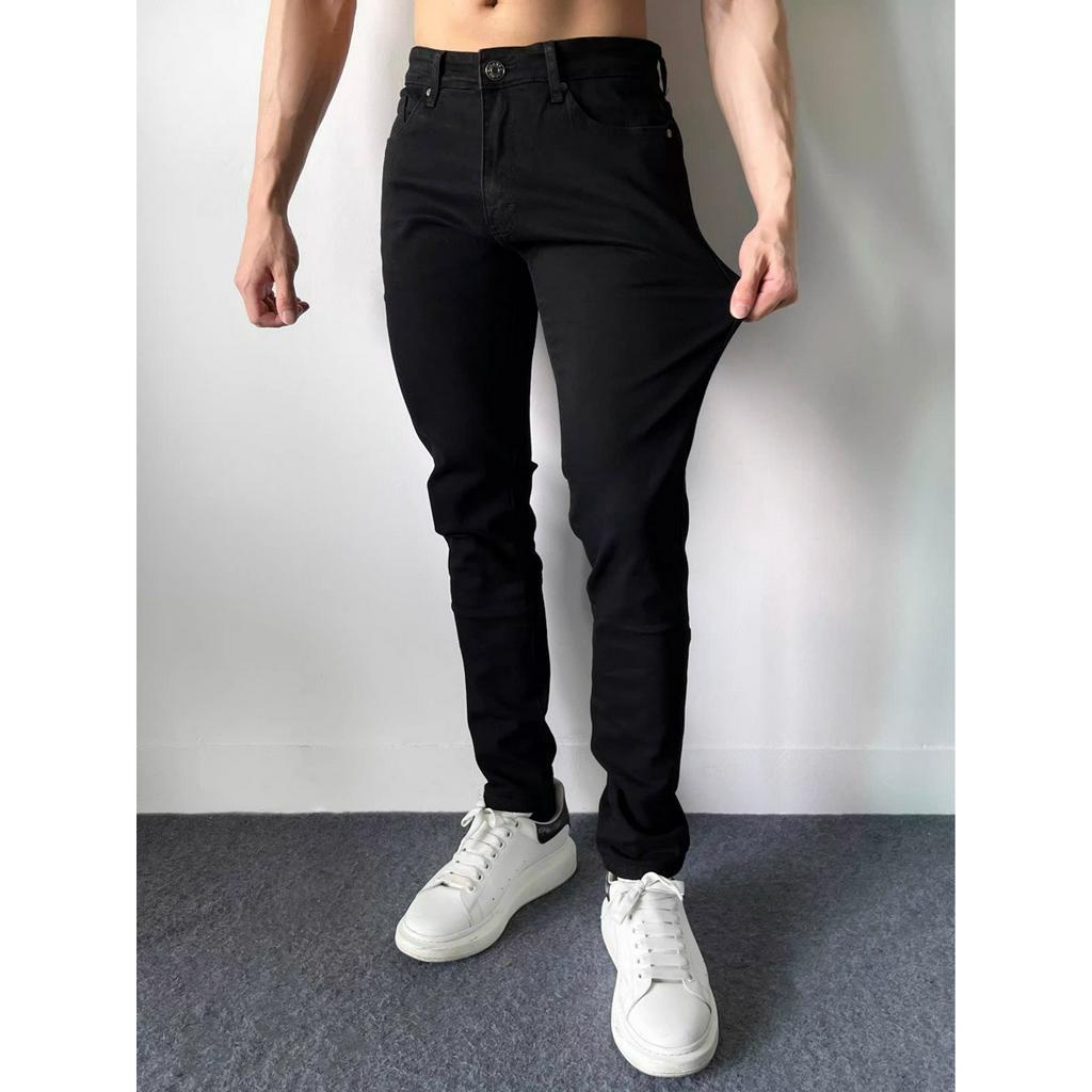 Quần jean nam bigsize đen Toplevel co giãn size 90kg đến 140kg form slim fit vải đẹp mát bền màu