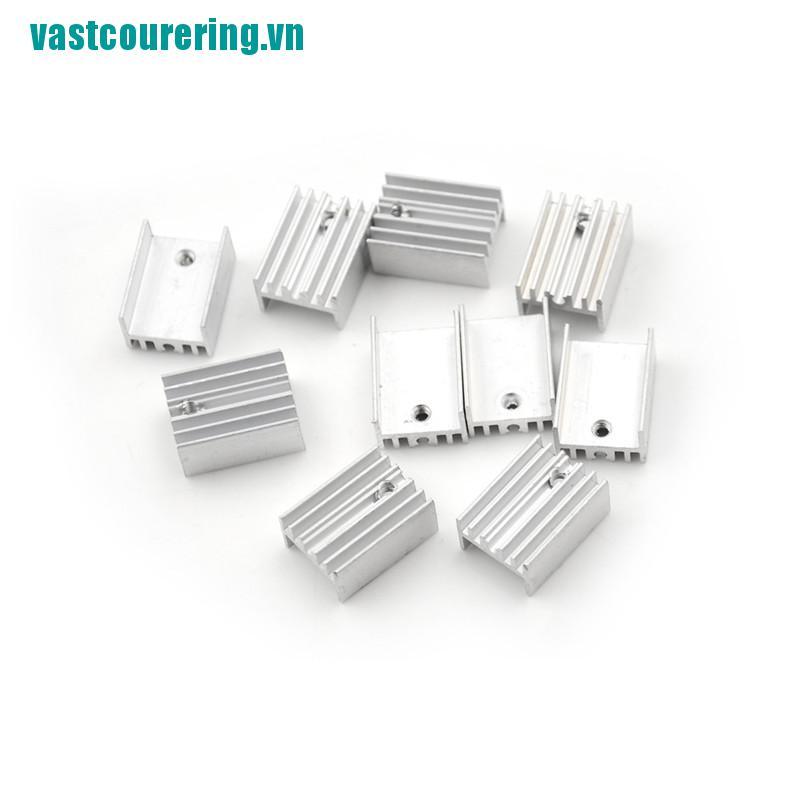 Set 10 Miếng Nhôm Tản Nhiệt Cho Bán Dẫn To-220 Transistor 20x15 X 10mm 0 0 0 0 0 0 0