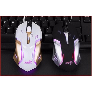 Chuột chuyên game có dây x701 led - màu trắng