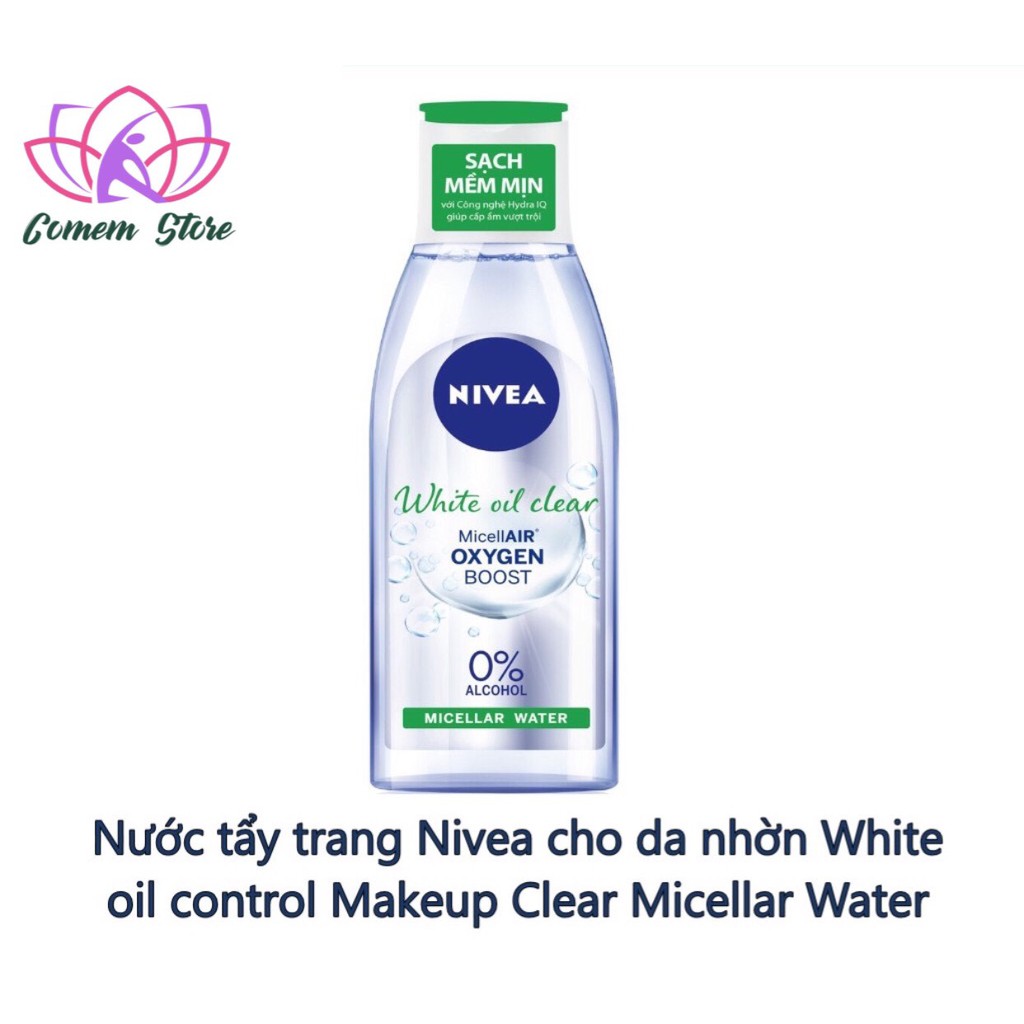 Nước tẩy trang Nivea cho da nhờn White oil control Makeup Clear Micellar Water