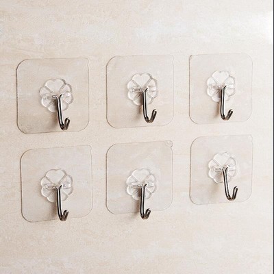 Combo 10/20 Móc Dán Tường Siêu Dính Trong Suốt Chịu Lực Chắc Chắn 6x6 cm P2