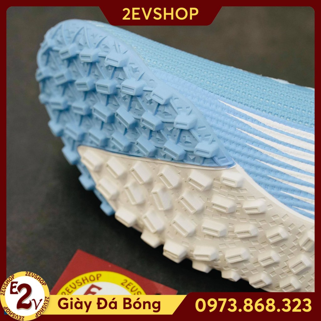 NEW CH [FreeShip] [Tặng Tất/Túi] Giày Đá Bóng  𝗧𝗙 𝗡𝗶𝗸𝗲 𝗠𝗲𝗿𝗰𝘂𝗿𝗶𝗮𝗹 𝗩𝗜𝗜 Xanh Ngọc Trắng Cao Cổ Đã Khâu ; * ' ' ' _