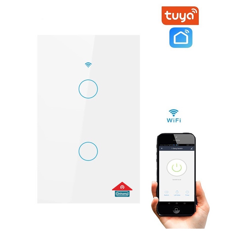 Công tắc thông minh mặt kính cảm ứng Wifi App Tuya smart/ smartlife- Bảo hành 12 tháng