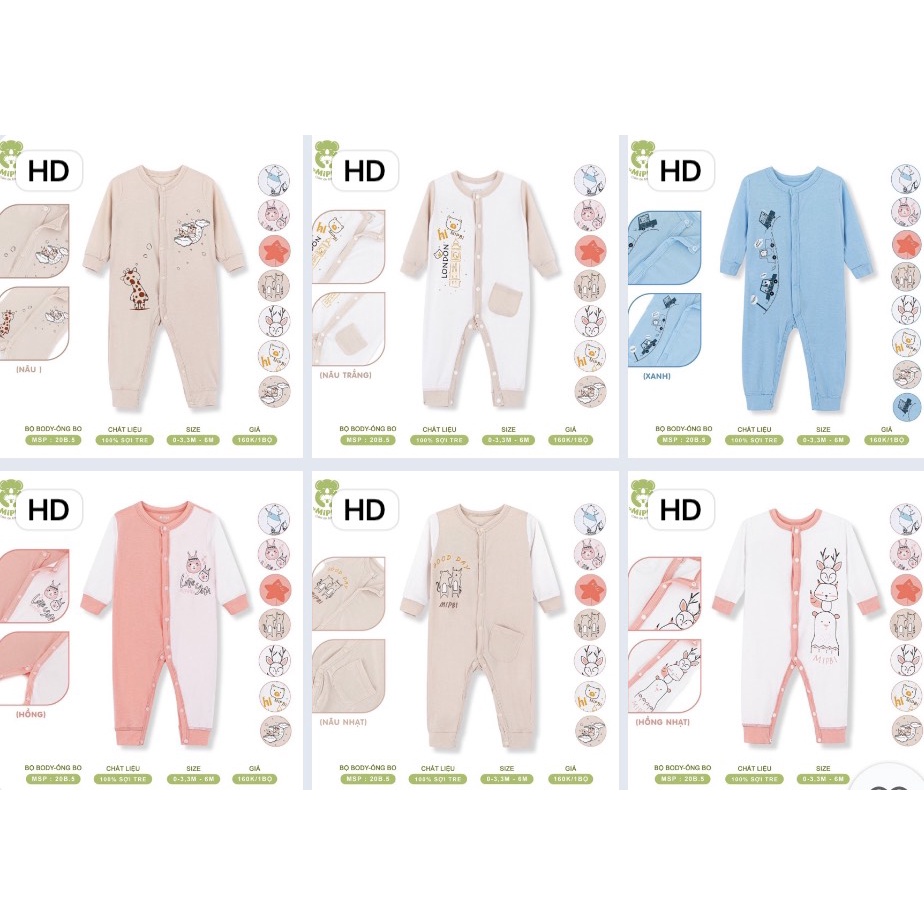 Body cài giữa cho bé